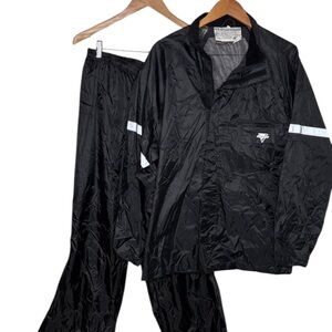 Nelson Rigg Weatherpro WP-8000 Black 2-Piece Rain Suit Men Size L